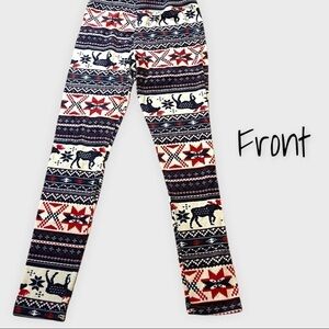 NO boundaries soft Blue and red moose leggings 
Size large (11-13)